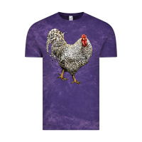 Cloud Purple dominique rooster Vintage Tee - LillyAllenDesigns