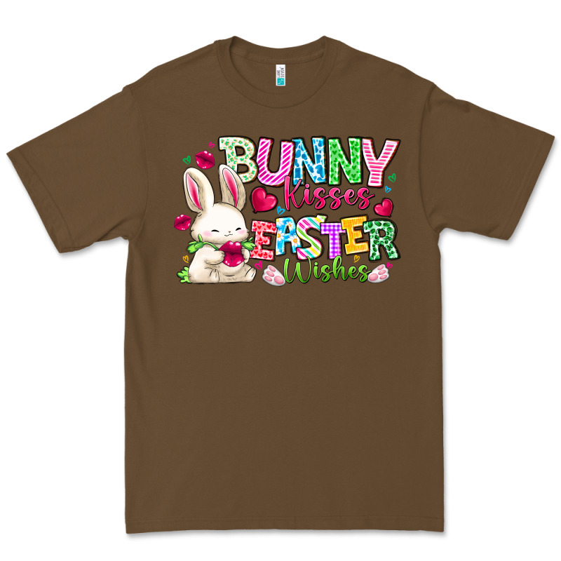 Bunny Kisses Easter Wishes Premium Tee by CowhideDigitalArt | Teevron