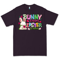Plum Bunny Kisses Easter Wishes Premium Tee - CowhideDigitalArt