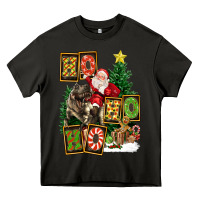 Christmas Trex Ho Ho Ho Santa Heavy Core Tee | Teevron