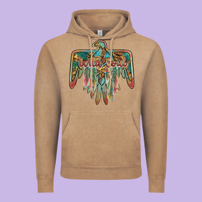 Wild Soul Thunderbird Vintage Hoodie Designed By Barkaloodesign