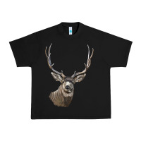 Black Mule Buck Deer Head Urban Heavy Tee - LillyAllenDesigns