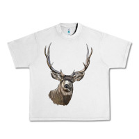 Lunar Rock Mule Buck Deer Head Urban Heavy Tee - LillyAllenDesigns