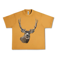 Peanut Butter Mule Buck Deer Head Urban Heavy Tee - LillyAllenDesigns