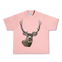 Salmon Mule Buck Deer Head Urban Heavy Tee - LillyAllenDesigns