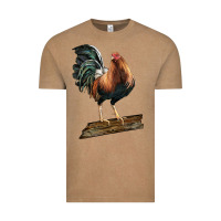 Vintage Coffee american game rooster standing Vintage Tee - LillyAllenDesigns