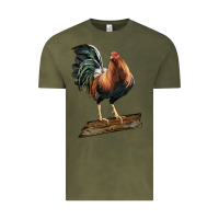 Vintage Olive american game rooster standing Vintage Tee - LillyAllenDesigns