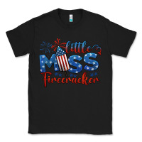 Black little miss firecracker 4th of july Classic Tee - BarkalooDesign