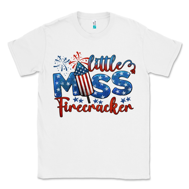 Little Miss Firecracker 4th Of July Classic Tee by BarkalooDesign | Teevron