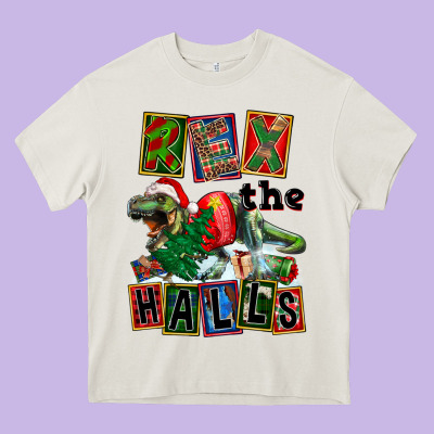 Rex The Halls Heavy Core Tee Designed By Fadigitalartstudio