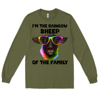 Army Green i'm the rainbow sheep of the family suffolk sheep Long Sleeve Tee - Artiststas
