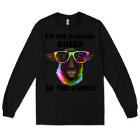 Black i'm the rainbow sheep of the family suffolk sheep Long Sleeve Tee - Artiststas
