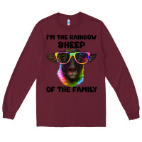 Burgundy i'm the rainbow sheep of the family suffolk sheep Long Sleeve Tee - Artiststas