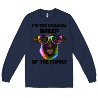 Navy i'm the rainbow sheep of the family suffolk sheep Long Sleeve Tee - Artiststas