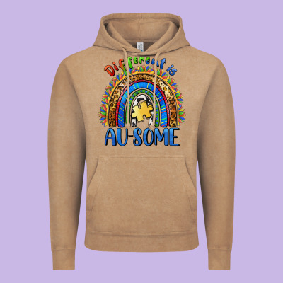 Different Is Ausome Vintage Hoodie Designed By Barkaloodesign