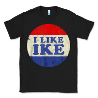 Black i like ike political button vintage distressed Classic Tee - baoMotion