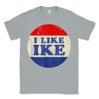 Heather Grey i like ike political button vintage distressed Classic Tee - baoMotion
