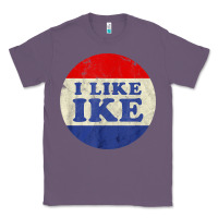 Lavender i like ike political button vintage distressed Classic Tee - baoMotion