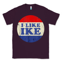 Plum i like ike political button vintage distressed Classic Tee - baoMotion