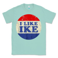 Seafoam i like ike political button vintage distressed Classic Tee - baoMotion