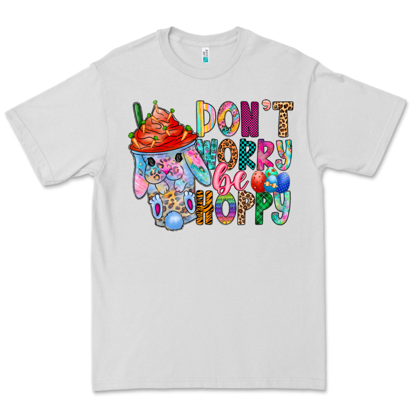 Don T Worry Be Hoppy Easter Premium Tee by CowhideDigitalArt | Teevron