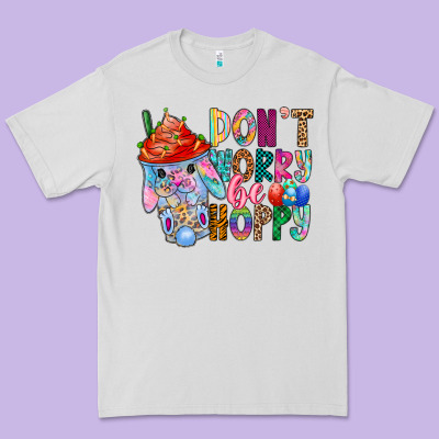 Don T Worry Be Hoppy Easter Premium Tee Designed By Cowhidedigitalart