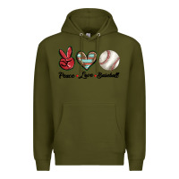 Army Green peace love west Premium Hoodie - BarkalooDesign