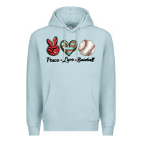Blue Mist peace love west Premium Hoodie - BarkalooDesign