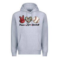 Heather Grey peace love west Premium Hoodie - BarkalooDesign
