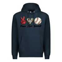 Navy peace love west Premium Hoodie - BarkalooDesign