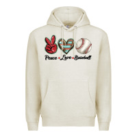 Oatmeal Heather peace love west Premium Hoodie - BarkalooDesign