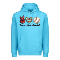 Ocean Blue peace love west Premium Hoodie - BarkalooDesign
