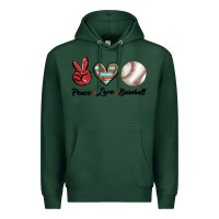 Sports Green peace love west Premium Hoodie - BarkalooDesign