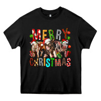 Black Merry christmas pigs Heavy Core Tee - FaDigitalArtStudio