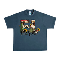 Midnight Navy florida state cowhide serape cactus Urban Heavy Tee - RanaPortraitStore