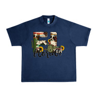 Navy florida state cowhide serape cactus Urban Heavy Tee - RanaPortraitStore