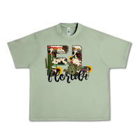 Oil Green florida state cowhide serape cactus Urban Heavy Tee - RanaPortraitStore
