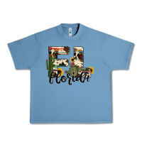 Pebble Blue florida state cowhide serape cactus Urban Heavy Tee - RanaPortraitStore