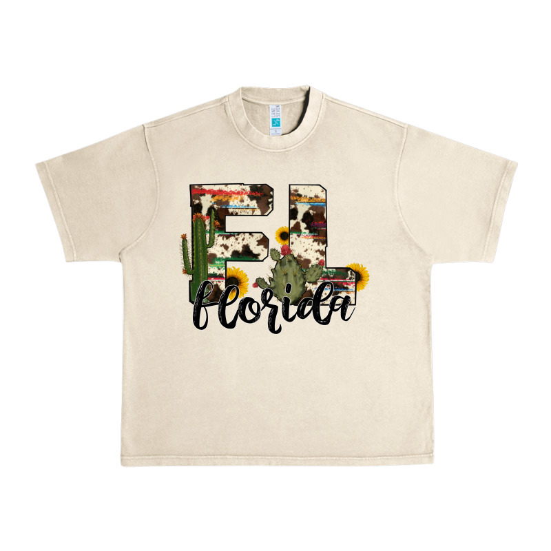 Florida State Cowhide Serape Cactus Urban Heavy Tee by RanaPortraitStore | Teevron