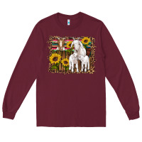 Burgundy gats baby gots sunflowers wooden serape leopard Long Sleeve Tee - Artiststas