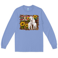 Colony Blue gats baby gots sunflowers wooden serape leopard Long Sleeve Tee - Artiststas