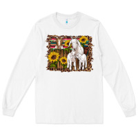 White gats baby gots sunflowers wooden serape leopard Long Sleeve Tee - Artiststas