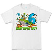White birthday boy frog age 6 Premium Tee - LillyAllenDesigns