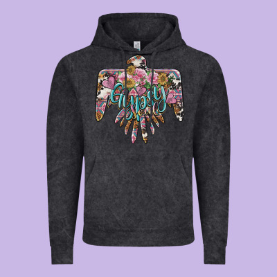 Gypsy Soul Thunderbird Vintage Hoodie Designed By Barkaloodesign