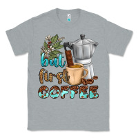 Heather Grey coffee cups but first coffee bbs Classic Tee - BundleAndBundleShop