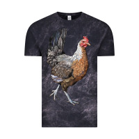 Cloud Black American Game Chicken Vintage Tee - LillyAllenDesigns