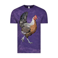 Cloud Purple American Game Chicken Vintage Tee - LillyAllenDesigns