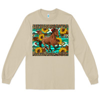 Mushroom western horse sunflowers Long Sleeve Tee - Artiststas