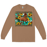 Toasted Coconut western horse sunflowers Long Sleeve Tee - Artiststas