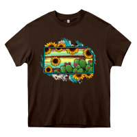 Chocolate Brown Kansas map sunflower catus serape Heavy Core Tee - RanaPortraitStore